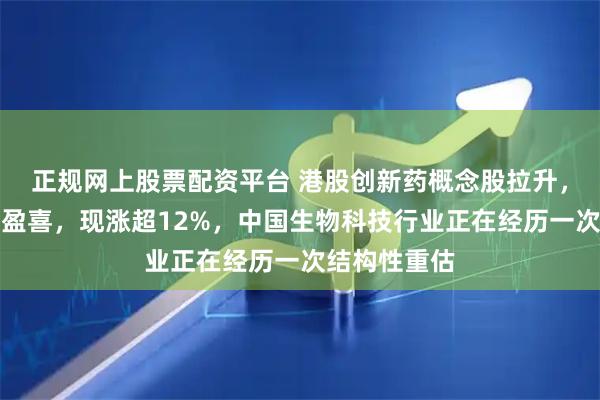 正规网上股票配资平台 港股创新药概念股拉升，药明合联发盈喜，现涨超12%，中国生物科技行业正在经历一次结构性重估